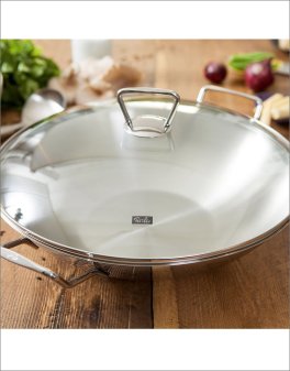 Wok Nanjing con Cestello e Coperchio in Vetro - 5