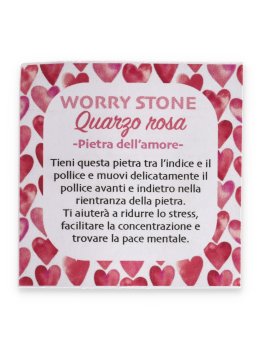 Worry Stone Cuore Quarzo Rosa - 3