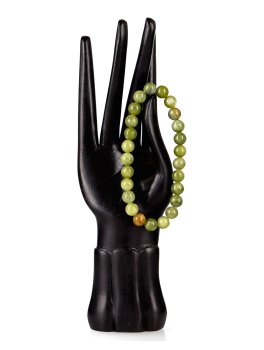 Bracciale "Sfera" in Pietre di Serpentino Naturale - 2