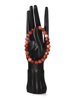 Bracciale "Sfera" in Corniola Striata Naturale - 4