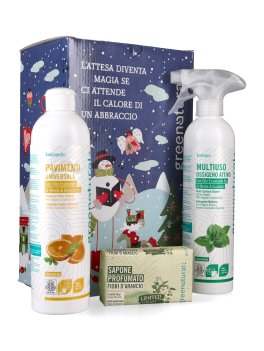 Xmas Box Casa Pulita con Multiuso all' Ossigeno Attivo + Pavimenti Universale + Sapone Fiori d’Arancio - 2
