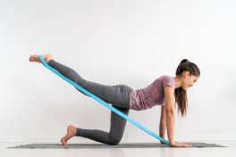 Banda Yoga per Stretching Blu - 2