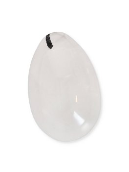 Yoni Egg - Uovo in Pietra con Cordino Cristallo di Rocca - 4,5 cm - 2
