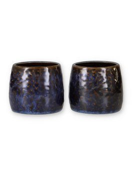 Zen Set Tè - Vassoio in Bambù con Teiera e 4 Tazze in Porcellana Blu - 4