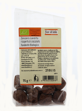 Zenzero Candito Ricoperto di Cioccolato Fondente