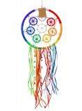 Acchiappasogni Stella dei Chakra con Decorazioni in Stoffa