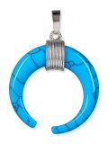 Pendente Mezza Luna - Amuleto con Pietra Preziosa