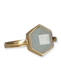 Anello in Argento 925 con Pietra Esagonale