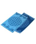 Asciugamano Bagno -  "Happy Flower of Life" Blu
