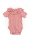 Body con Collo Volant - Rosa Scuro