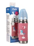 Bottiglia in Acciaio con Cannuccia in Silicone - 325 ml