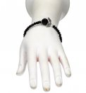 Bracciale con Cristalli Piccoli e Onice Nera