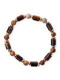 Bracciale dei Desideri con 2 Pietre ed Ematite Sfaccettata Rosè