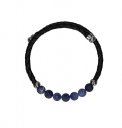 Bracciale in Pelle con 7 Pietre