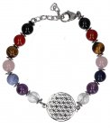 Bracciale Pietre Chakra con Fiore della Vita