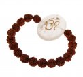 Bracciale Rudraksha con Om su Cristallo di Rocca