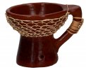 Bruciatore Resine in Terracotta con Manico e Rattan