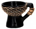 Bruciatore Resine in Terracotta con Manico e Rattan