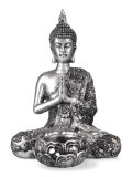 Buddha con Portalumino - Color Argento