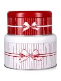 Cake Tin Set "Cute Xsmas" - 2 Scatole Natalizie in Latta Tonde S e M