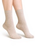 Calzini Donna in Cotone Bio "Bottonato" - Panna