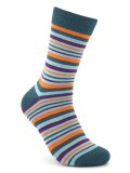 Calzini in Cotone Biologico Multistripes Blu Oceano
