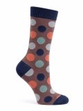 Calzini in Cotone Biologico Dots Blu/Marrone