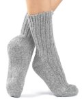 Calzini in Lana e Alpaca "Alpachina"- Grigio Chiaro