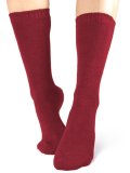 Calzini Lisci in Lana Merinos "Wooly" - Bordeaux