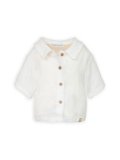 Camicia Bimbo a Maniche Corte - Offwhite