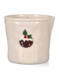 Candela in Ceramica "Bistro" Christmas Pudding