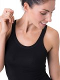 Canottiera Donna in Fibra di Faggio - Nero