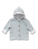 Cardigan Bimbo con Cappuccio "Pure" - Azzurro