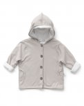 Cardigan Bimbo con Cappuccio "Pure" - Sabbia