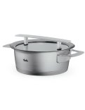 Casseruola in Acciaio con Coperchio in Vetro - Phi Collection