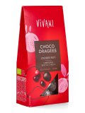 Choco Dragées Cranberry - Mirtilli Rossi Ricoperti di Cioccolato Fondente Bio