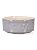 Ciotola in Ceramica per Cani Lettered Dog - Grigio