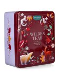 Cofanetto Latta "Wilden Teas" con 4 Scomparti Bordeaux
