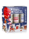 Cofanetto Porta Magia Mongolfiera con 3 Bagnodoccia Aloe e Olivo, Cardamomo e Zenzero, Lino e Riso