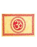 Copriletto Singolo Om e Mandala con Treccia Celtica - Giallo Rosso