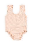 Costume Intero Bimba Protezione UV50+ - Pink Stripes Bear
