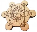 Cubo di Metatron Inciso in Legno Okumè
