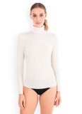 Dolcevita in Tencel™ e Cashmere a Manica Lunga - Burro
