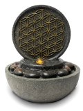 Fontana con Luce Led Fiore della Vita