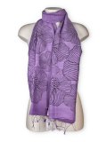 Foulard Cotone e Seta con Stampa Anemone