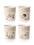 Handy Mug - Set 4 Tazze in Ceramica Cat's Daily Routine