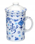 Infusiera in Porcellana Cinese con Filtro e Coperchio