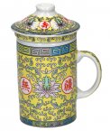Infusiera in Porcellana Cinese con Filtro e Coperchio