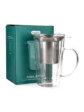 Infusiera in Vetro Borosilicato con Filtro in Acciaio - Herbal Infuser
