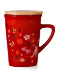 Infusiera in Ceramica con Coperchio in Legno - Herbal Infuser